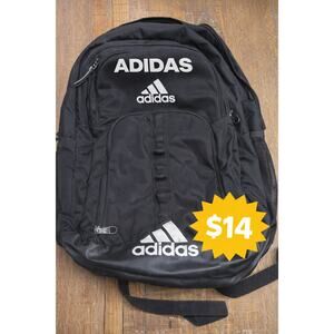 Adidas Black Backpack Book Bag School Travel Gym Bag